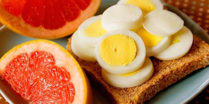 citrice și ouă fierte pentru dieta Maggi