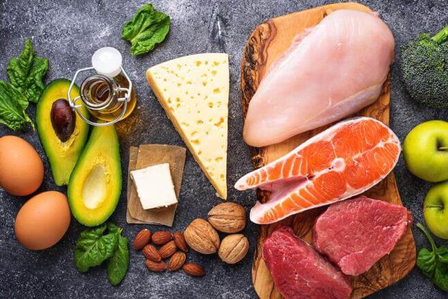 Dieta unei diete sărace în carbohidrați constă în produse care conțin proteine ​​animale și vegetale cu grăsimi. 